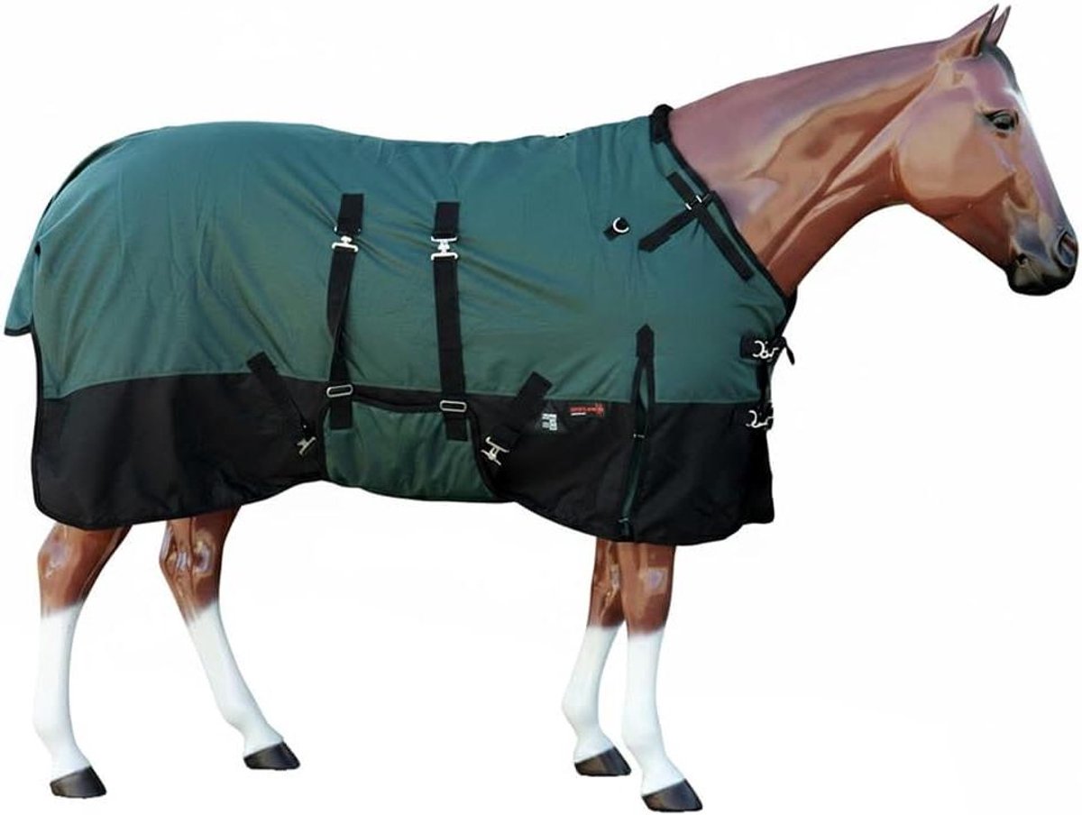 Paardendeken Winter - Paarden turnout deken - Paard beschermen - 1200D waterdicht - 72 inch - Hunter Groen Zwart