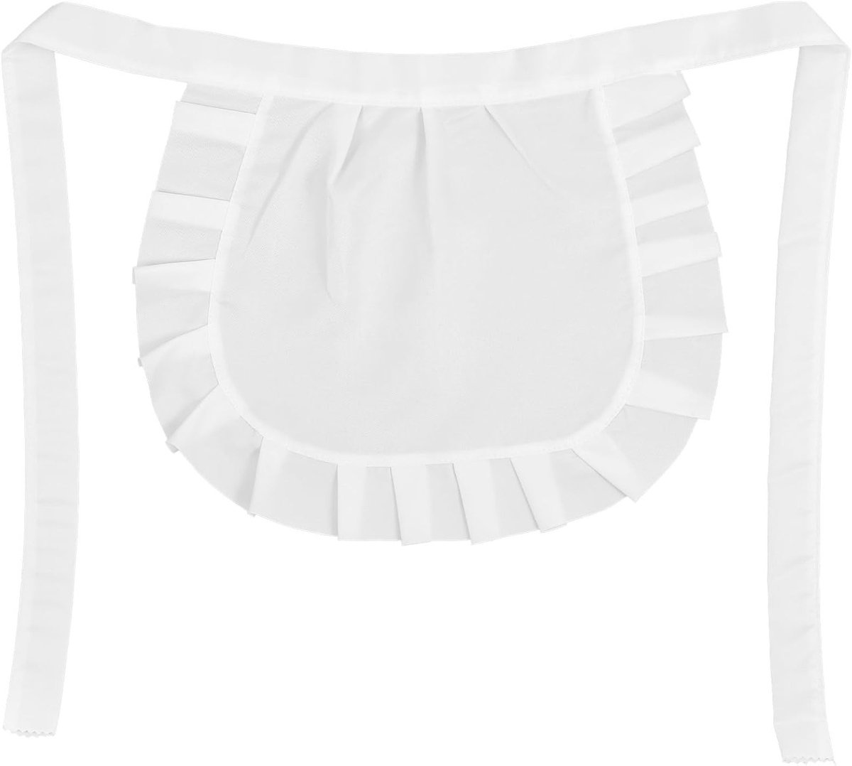 Witte Halve Schort voor Cosplay en Feestjes | Schattige Rimpel Schorten voor Vrouwen en Meisjes | Keukenaccessoire voor Koken en Tuinieren