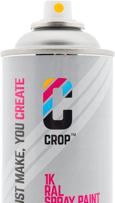 Bombe aérosol CROP RAL 9007 Grijs Aluminium - Semi-brillant - 400 ml - Peinture aérosol Aluminium - 100 % grand teint - Séchage rapide - Intérieur et extérieur - RAL9007