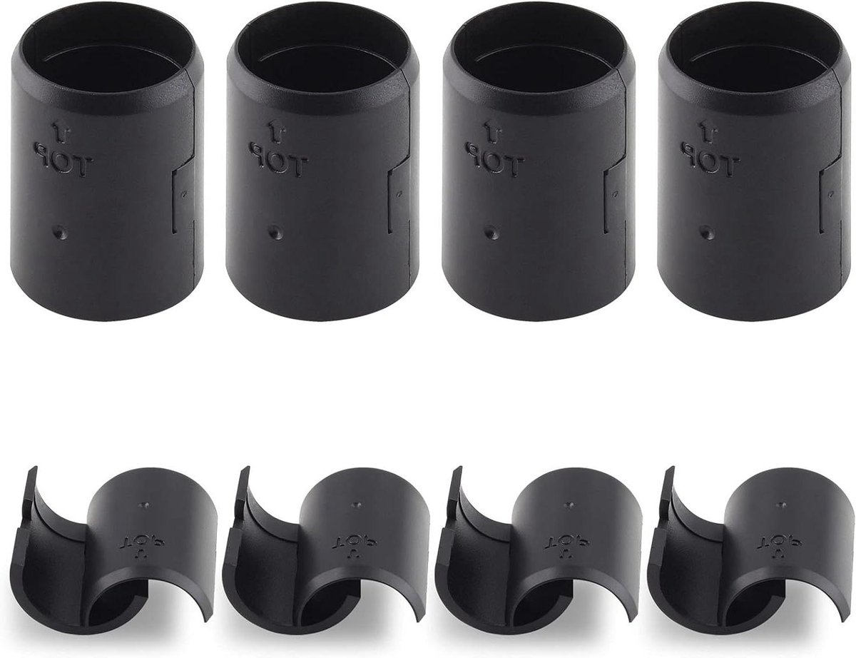 Plank Lock Clips - Rekken Clips - Planken Bevestigen - Duurzaam ABS Kunststof - 25.4 mm - Zwart