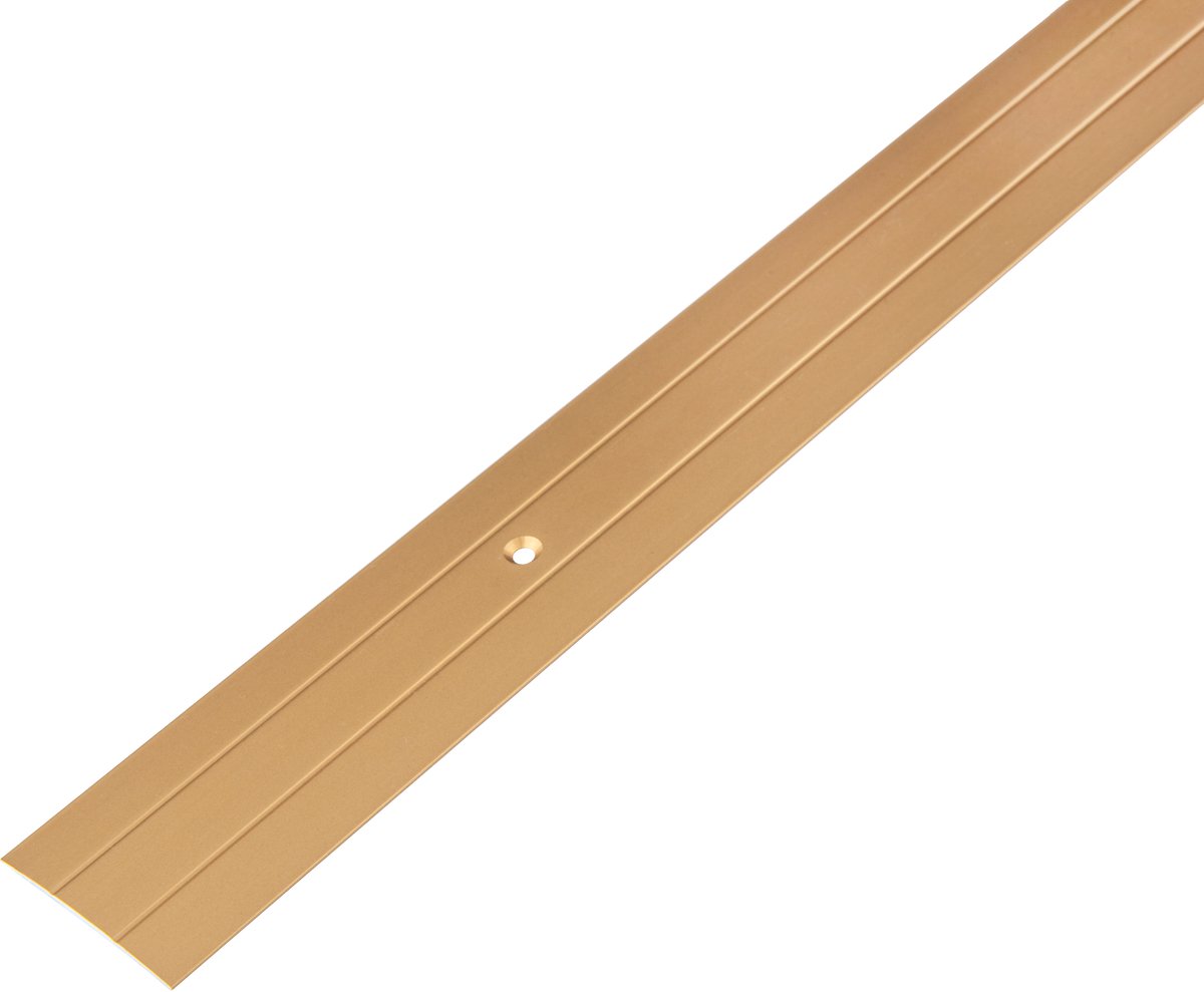 Alberts 498573 overgangsprofiel | met twee rillen | aluminium, goudkleurig geanodiseerd | 900 x 37,8 mm | set van 4