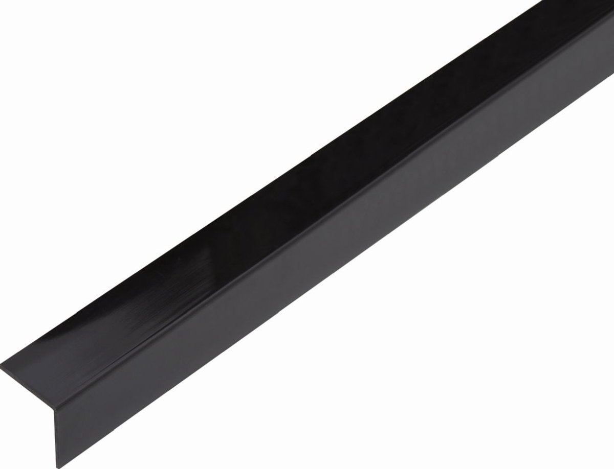 Alberts 423933 hoekprofiel | zelfklevend | kunststof, zwart glanzend | 1000 x 20 x 20 mm | set van 6