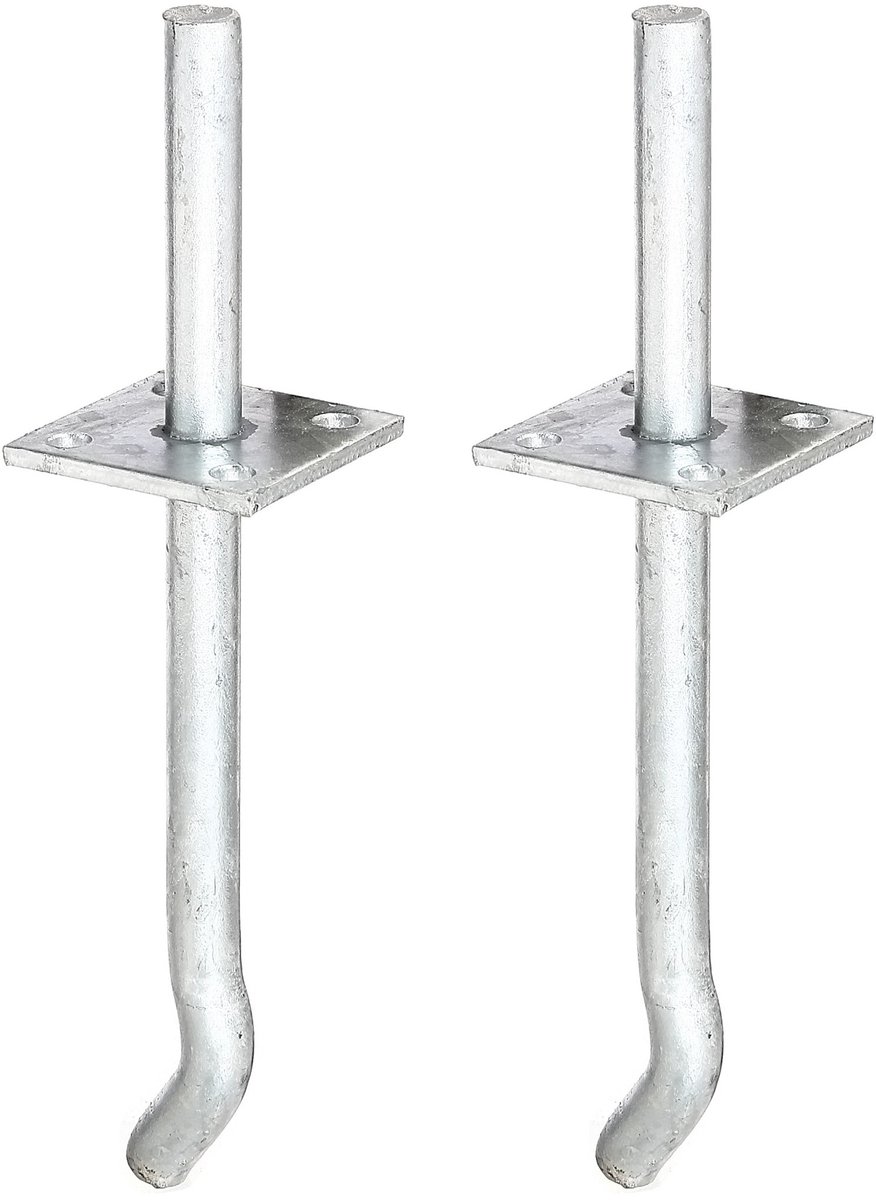 Alberts 215446 I-paalhouder met stift | om in beton te gieten | thermisch verzinkt | stiftlengte 100 mm | betonanker 200 mm | stift-Ø 16 mm