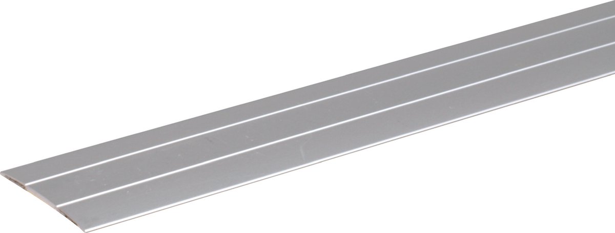 Alberts 498917 overgangsprofiel | zelfklevend, met twee rillen | aluminium, zilverkleurig geanodiseerd | 900 x 37,8 mm | set van 3