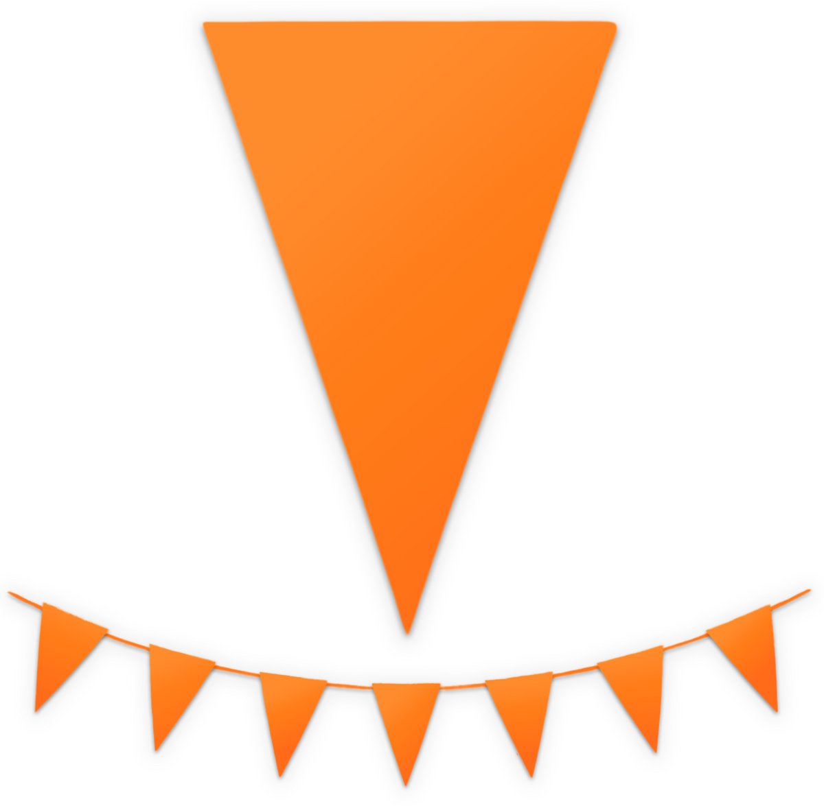 BTH - Slingers - Oranje - Slingers Verjaardag - Vlaggenlijn - Verjaardag Versiering - EK WK - Vlaggetjes - Decoratie