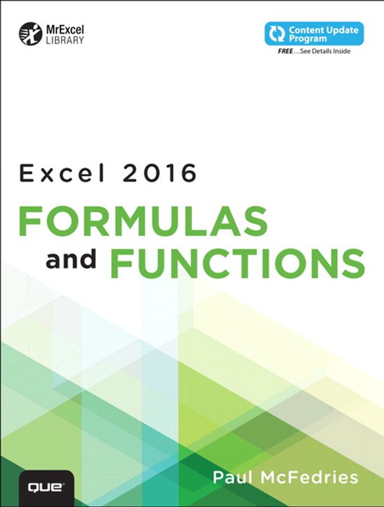 Excel 2016 Formulas & Functions - cover