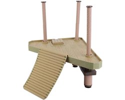 Drijvend Reptielen Platform - Schildpad Eiland Dock - Reptielen Verblijf - Automatisch Drijvend - 31.5 cm Lengte - Grijs