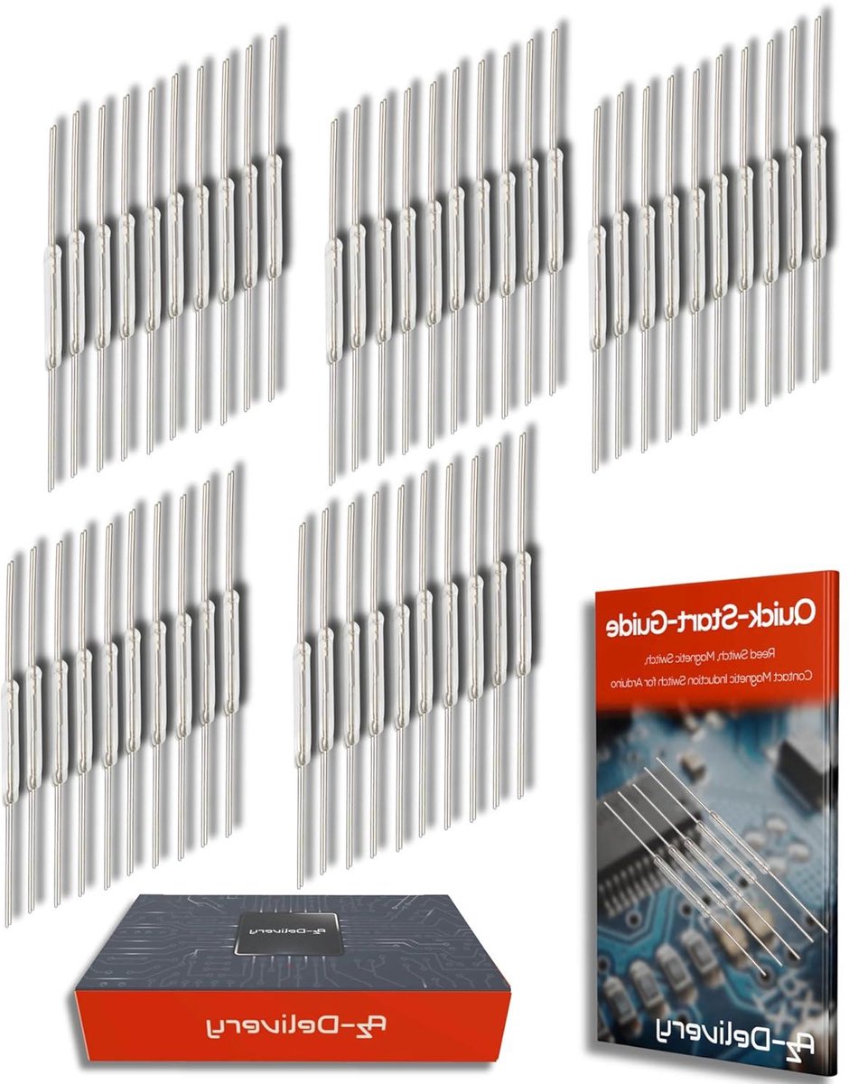 Reed Schakelaar - Magnetische Sensor - Projecten Maken - AAN-UIT Contactvorm - 2 x 14 mm - Roestvrij staal