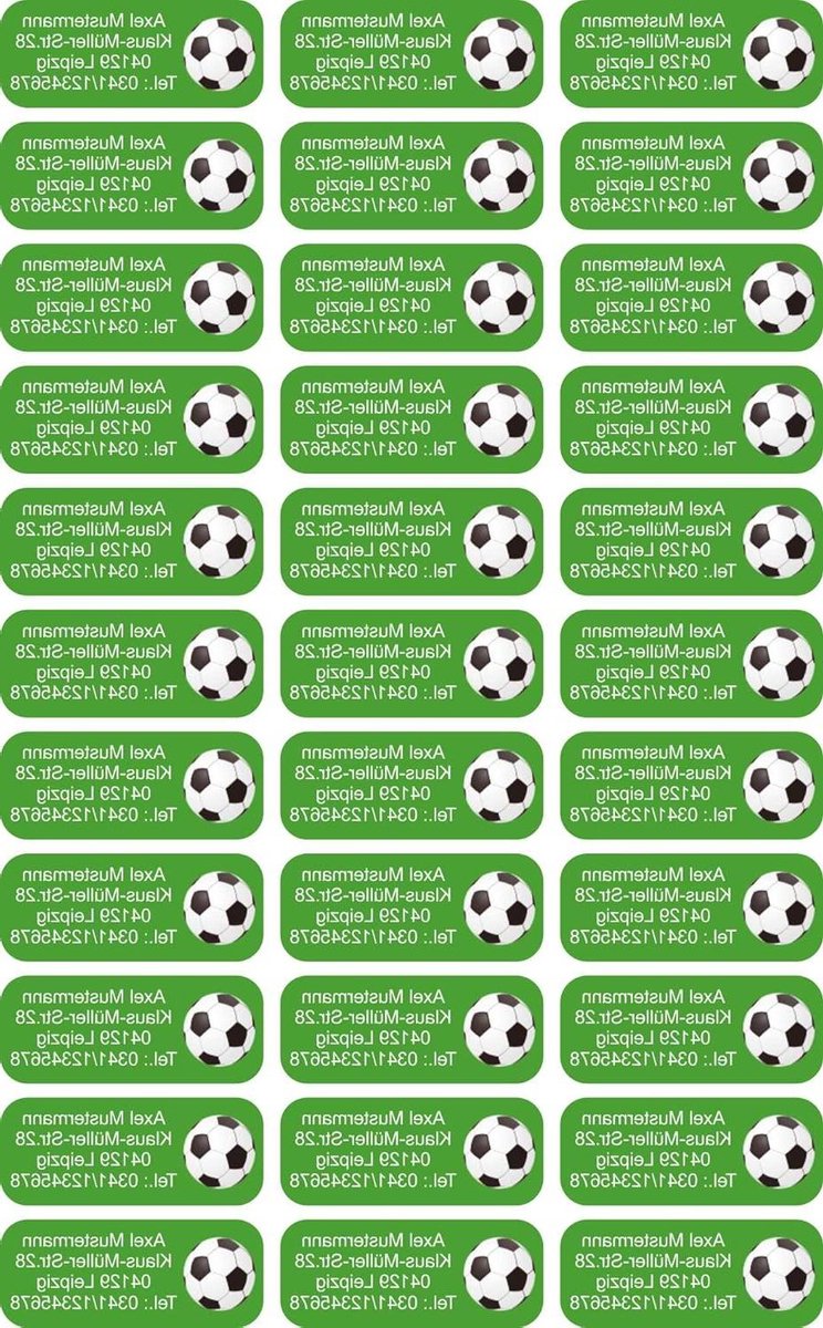 Naamstickers - Stickers - Spullen Markeren - Individueel Bedrukbaar - 99 stuks - Voetbal
