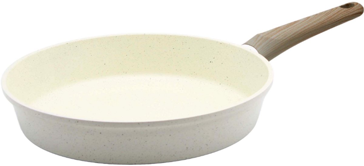 Brunbeste Koekenpan - 24 cm - Keramische Antiaanbaklaag - PFAS-vrij - Geschikt voor Inductie - crème