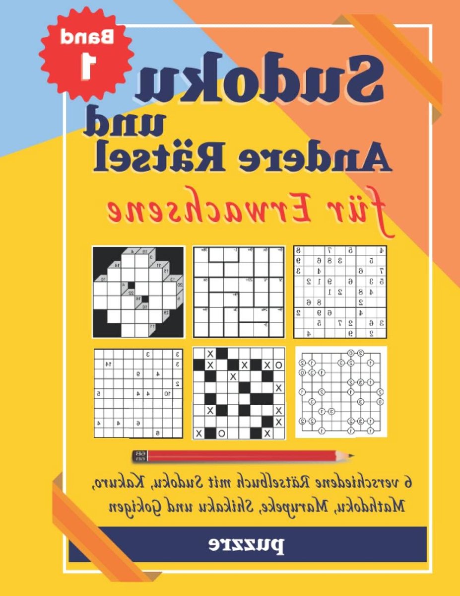 Rätselbuch für Erwachsene - Puzzelboek Geheugentraining - Mentale Stimulatie - 6 Verschillende Puzzels - A4 formaat - Wit