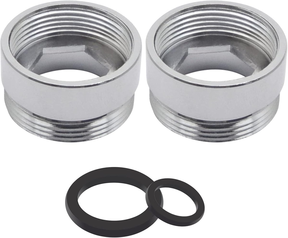 Faucet Adapter - 2Pcs Aerator Connector - Metal - Female 20mm-22mm voor Keuken - Waterbesparend Waterfilter - Vrouwelijke Kraan