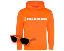 Grappige Koningsdag & WK 2026 Oranje Hoodie + Oranje Zonnebril