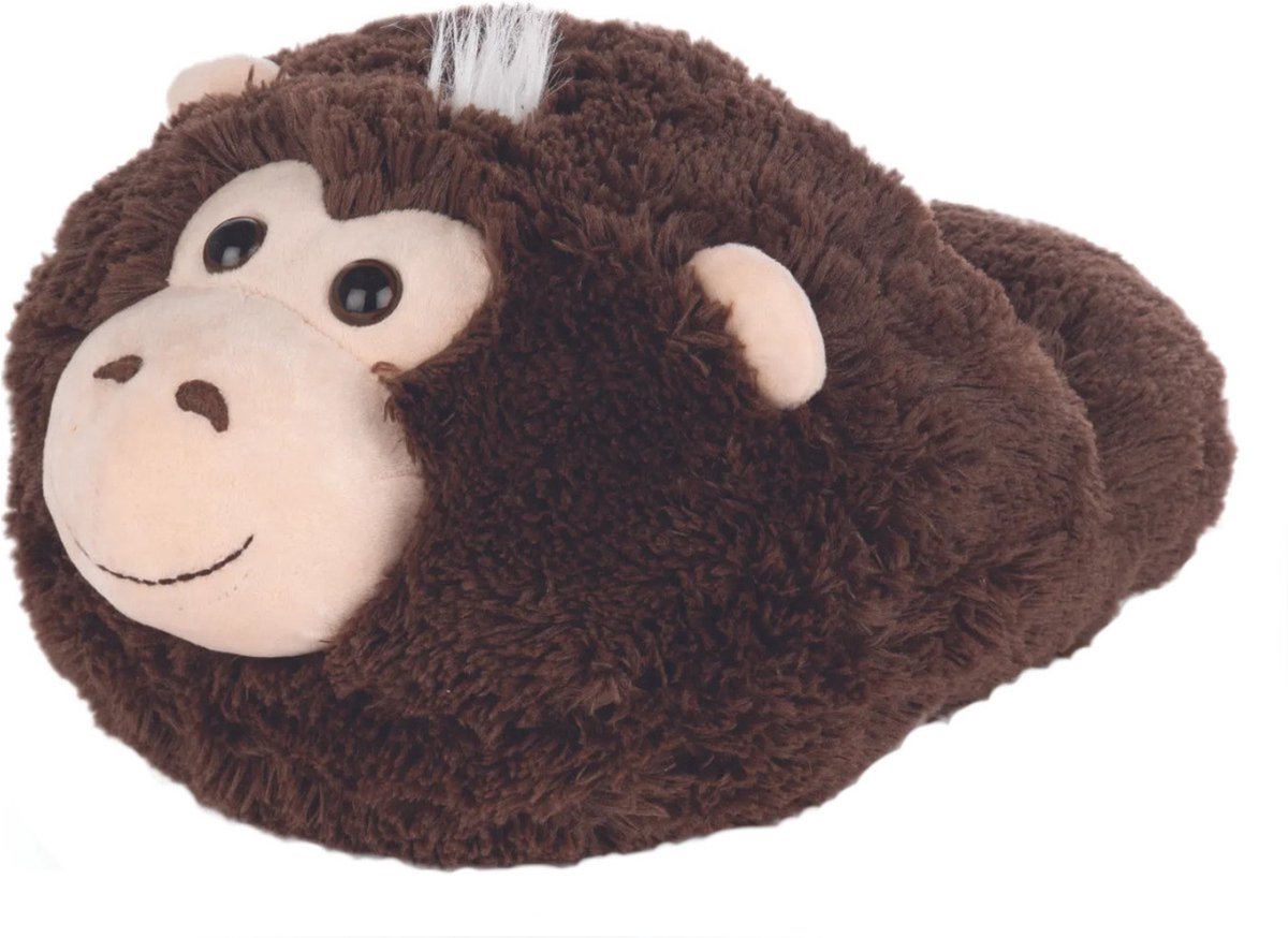 Cozy Noxxiez Voetenwarmer Gorilla Junior 35 X 25 Cm Pluche Bruin