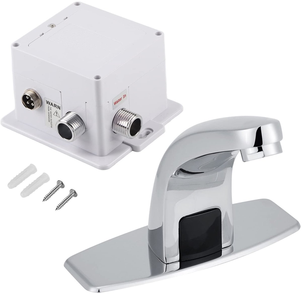 Store_9 - Keukenkraan - Automatische Infrarood Sensor - Handsfree Koudwaterkraan - Chroom - Touchless Wastafel Kraan - Geschikt voor Keuken en Badk...