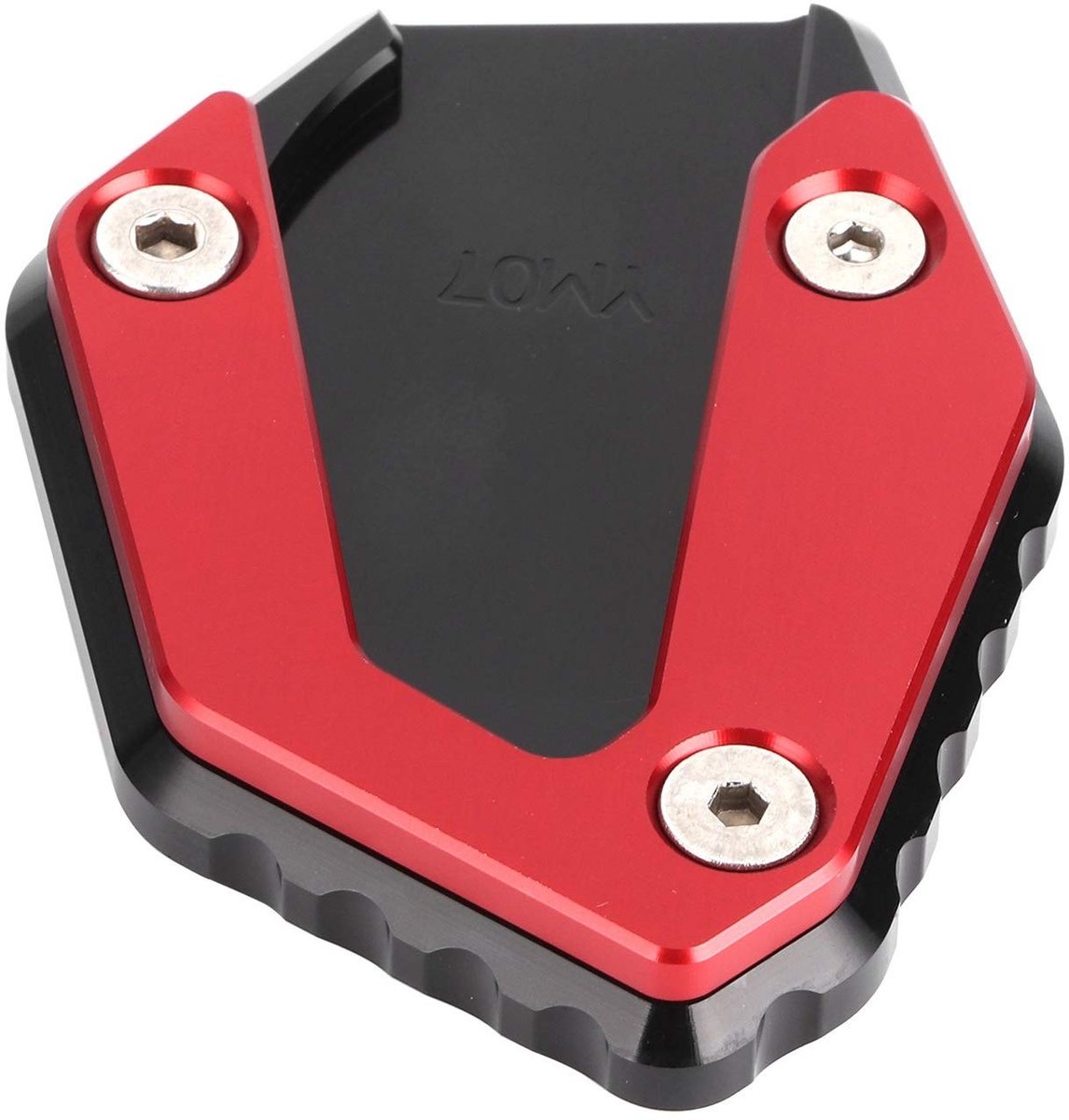 SPHProducts - Kickstand Extension Pad - Ständer Seitenständer Extender - Betrouwbare ondersteuning - Rood - Vervangingspad - Geschikt voor MT 07/FZ 07