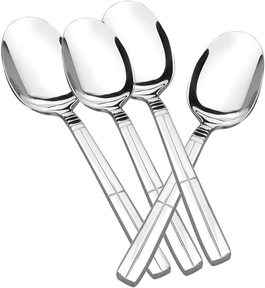 RVS Serveerlepels - Lepel Set - Buffet Serveren - Roestvrij Staal - 24 cm - Zilver