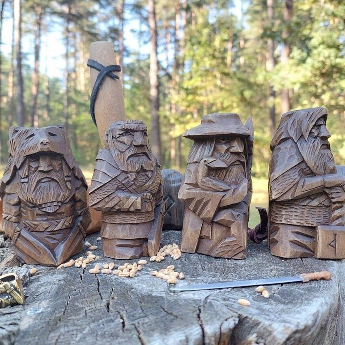 Viking Thor Beeld van Hars, Unieke Decoratie voor Thuis, Scandinavische Kunst en Mythologie Ornamenten