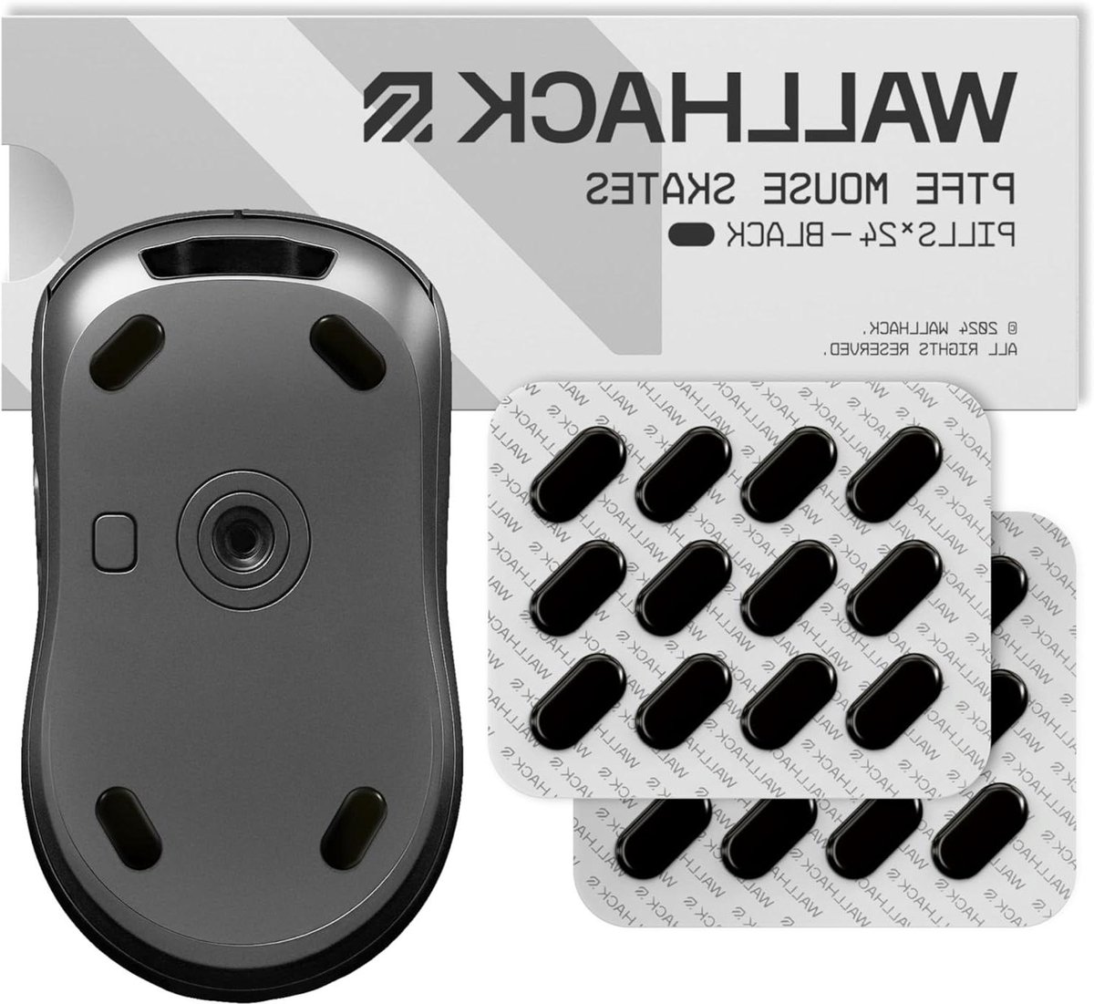 Muisskates - Muisvoetjes Skates - Gaming Prestaties - Aanpasbare Snelheid Controle - 7 mm x 14 mm - Zwart