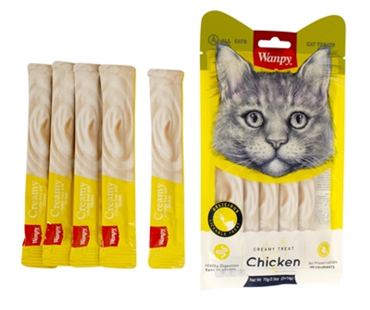 Wanpy | Creamy Lickable Treats | Kip | Kattensnack