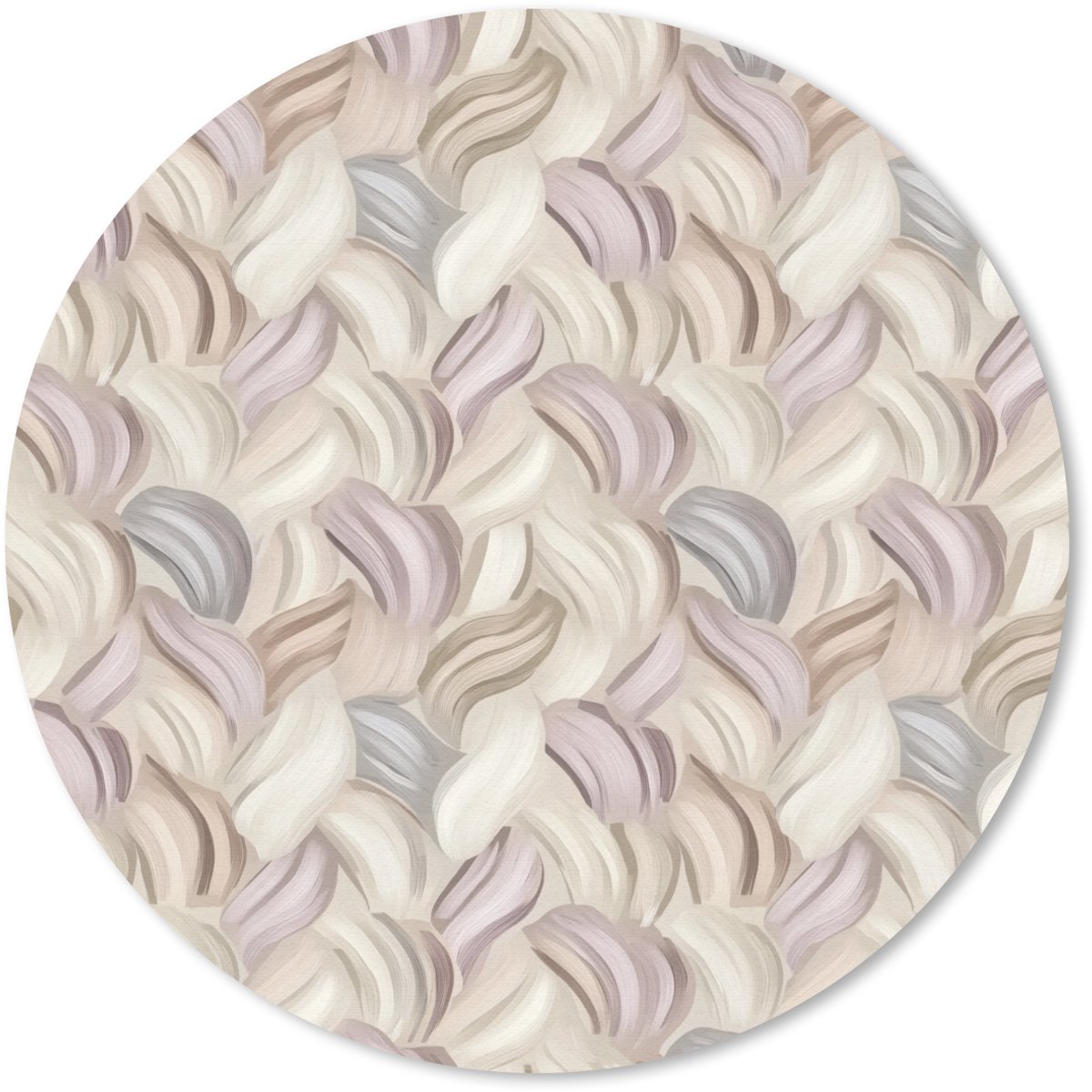 Muismat rond 40x40 cm - Mousepad Abstract - Golvend - Pastel - Ronde muismatten