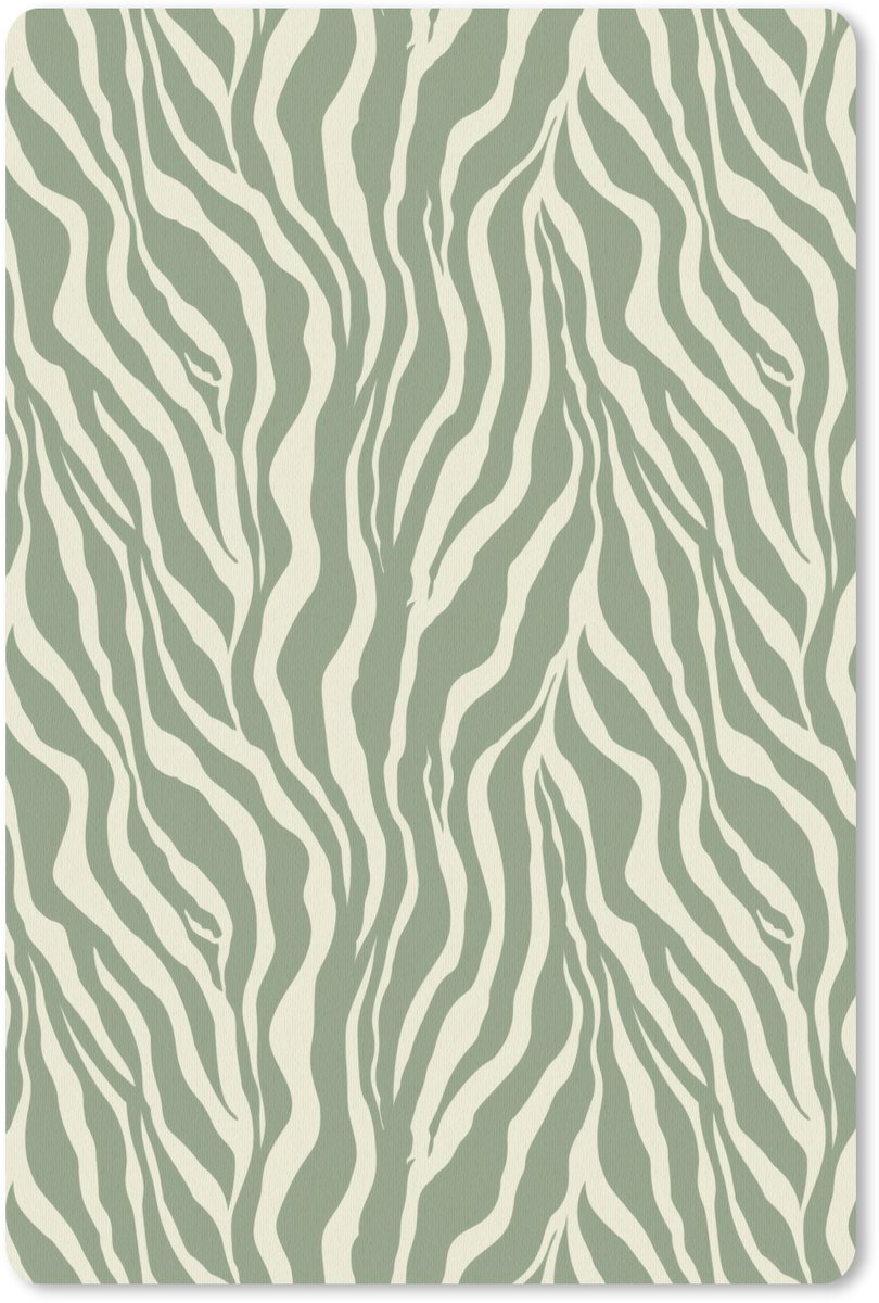 Muismat 13x20 cm - Mousepad Zebra - Motief - Groen - Muismatten