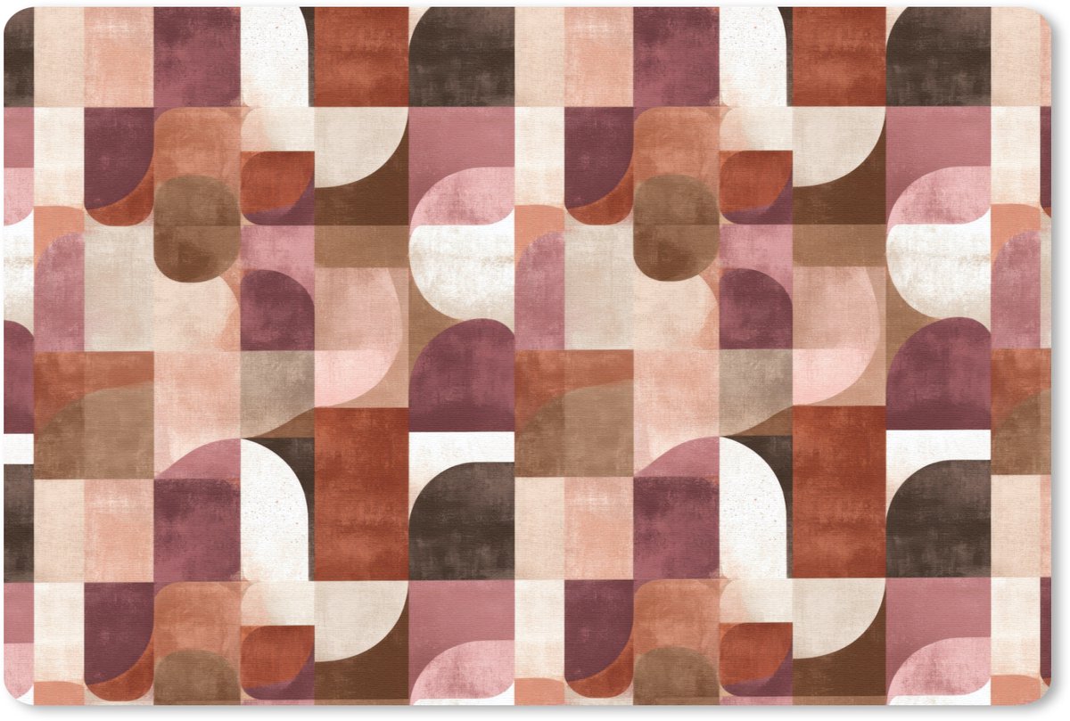 Muismat 13x8 cm - Mousepad Geometrie - Modern - Retro - Muismatten