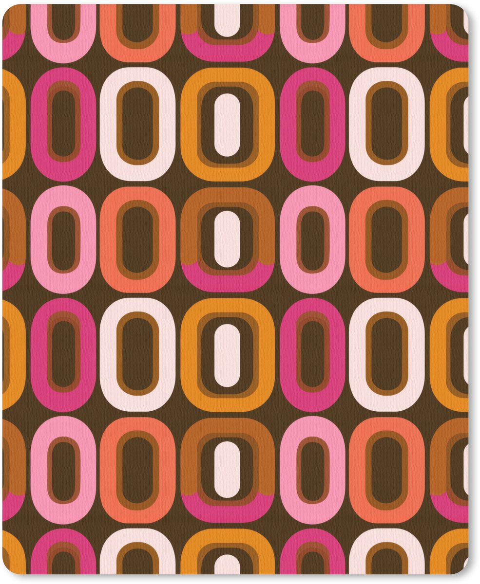 Muismat 12x16 cm - Mousepad Modern - Retro - Kleurrijk - Muismatten