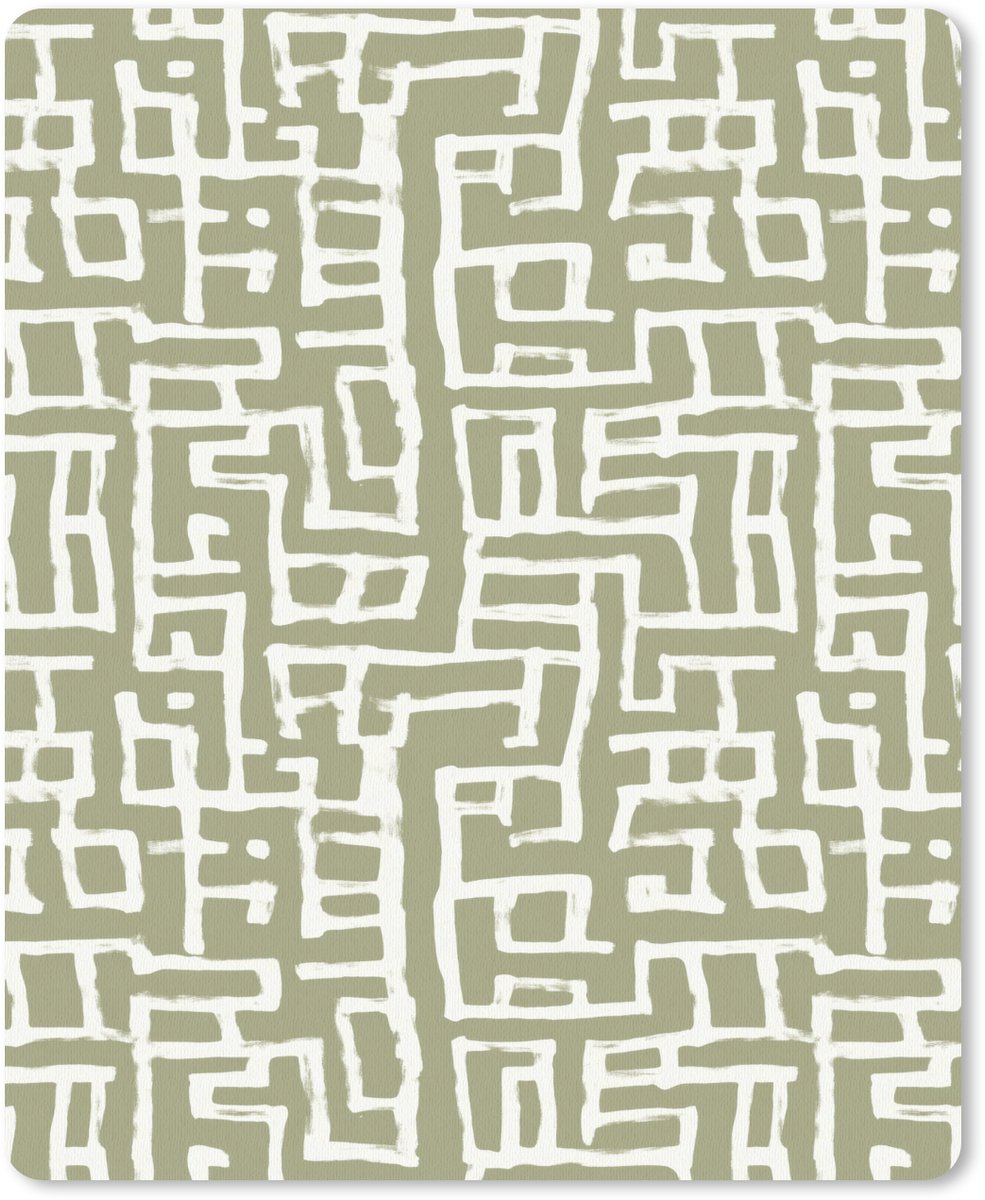 Muismat 12x16 cm - Mousepad Grafisch - Patroon - Groen - Muismatten