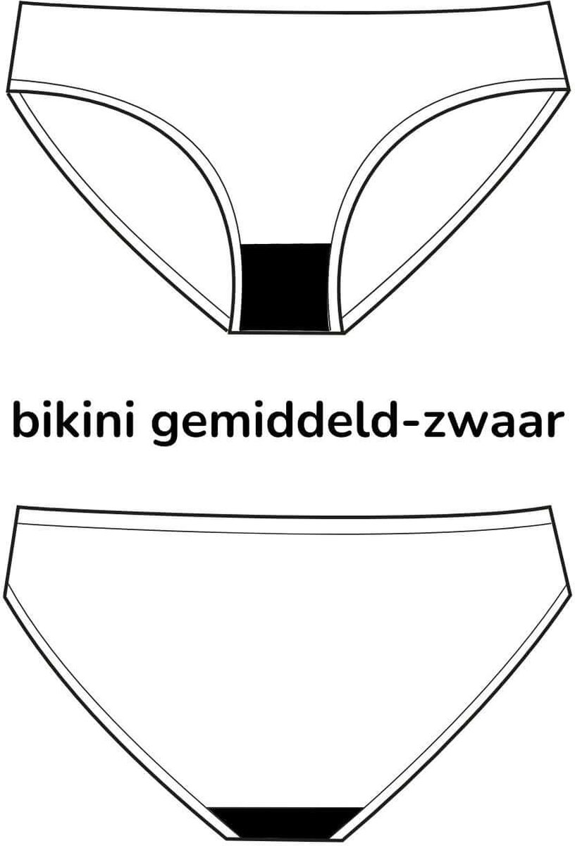 Moodies menstruatie zwemkleding tiener - Bikini Broekje - gemiddeld - zwaar kruisje (S) - Zwart — afbeelding 4