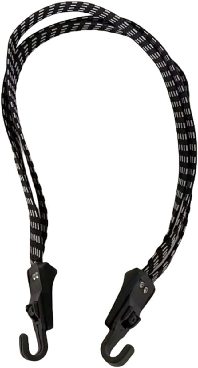 Elastisch Touw - Bagage Touw Spanning Touw - Bagage Beveiligen - 3-in-1 Ontwerp - 70 cm - Zwart — afbeelding 4
