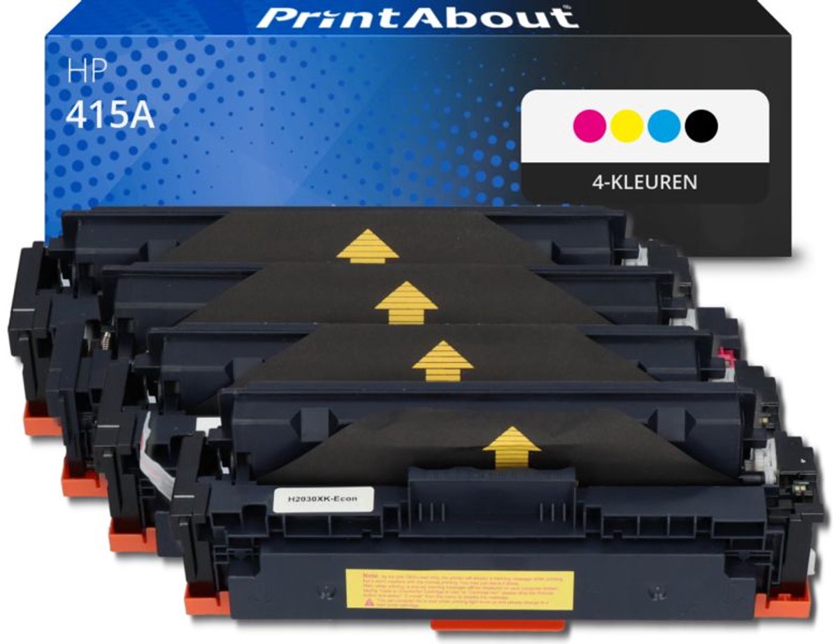 PrintAbout huismerk Toner 415A (W2030A) 4-kleuren Multipack geschikt voor HP