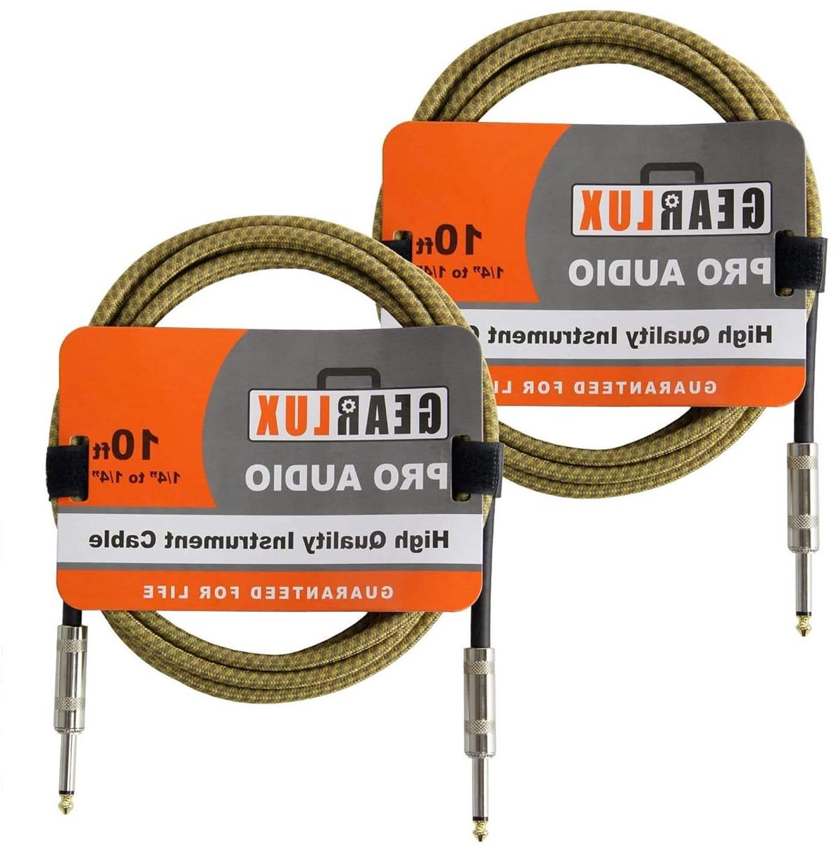 Instrument Kabel - Gitaarkabel Audiokabel - Muziek Maken - Geruisloos - 2 x 3 meter - Tweed