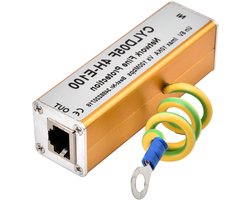 Ethernet Surge Protector - Netwerk Bliksembeveiliger - Surge Bescherming - Multi-Level Bescherming - 5 x 5 x 5 cm