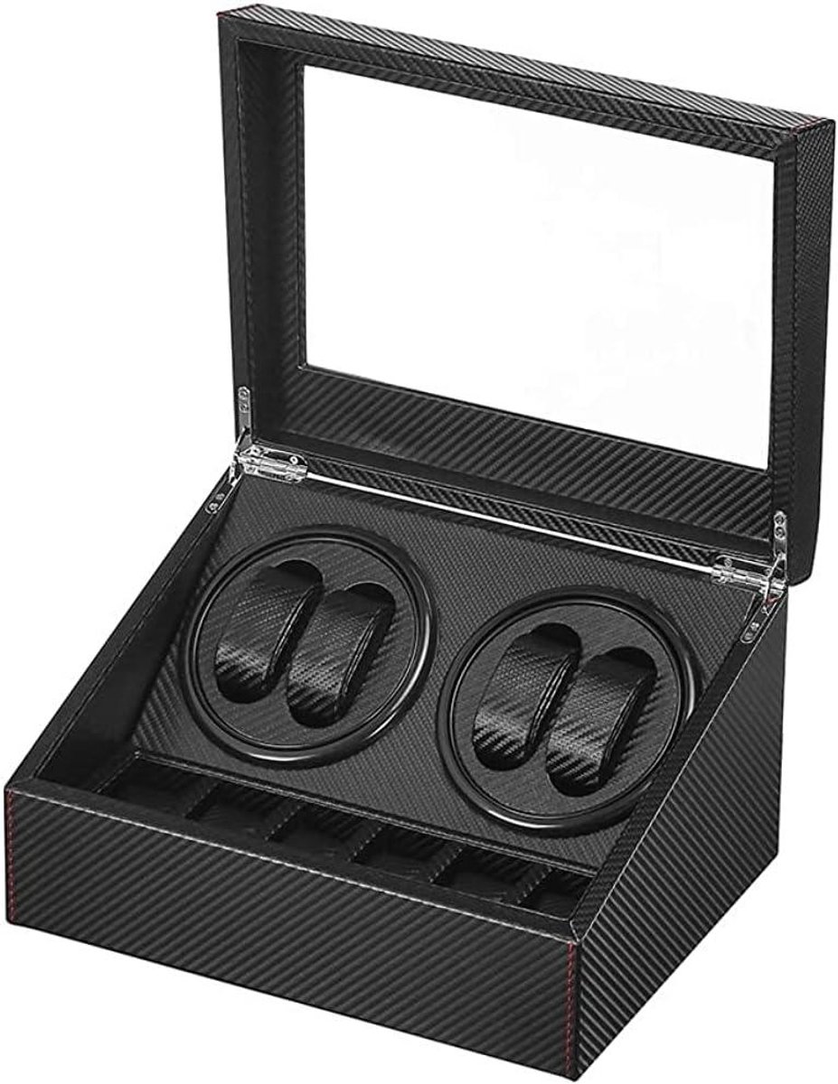 Automatische Uhrenbeweger - Horlogedoos Winder - Horloges Opwinden - Stille Motor - 36.5 x 29.8 x 25.3 cm - Zwart