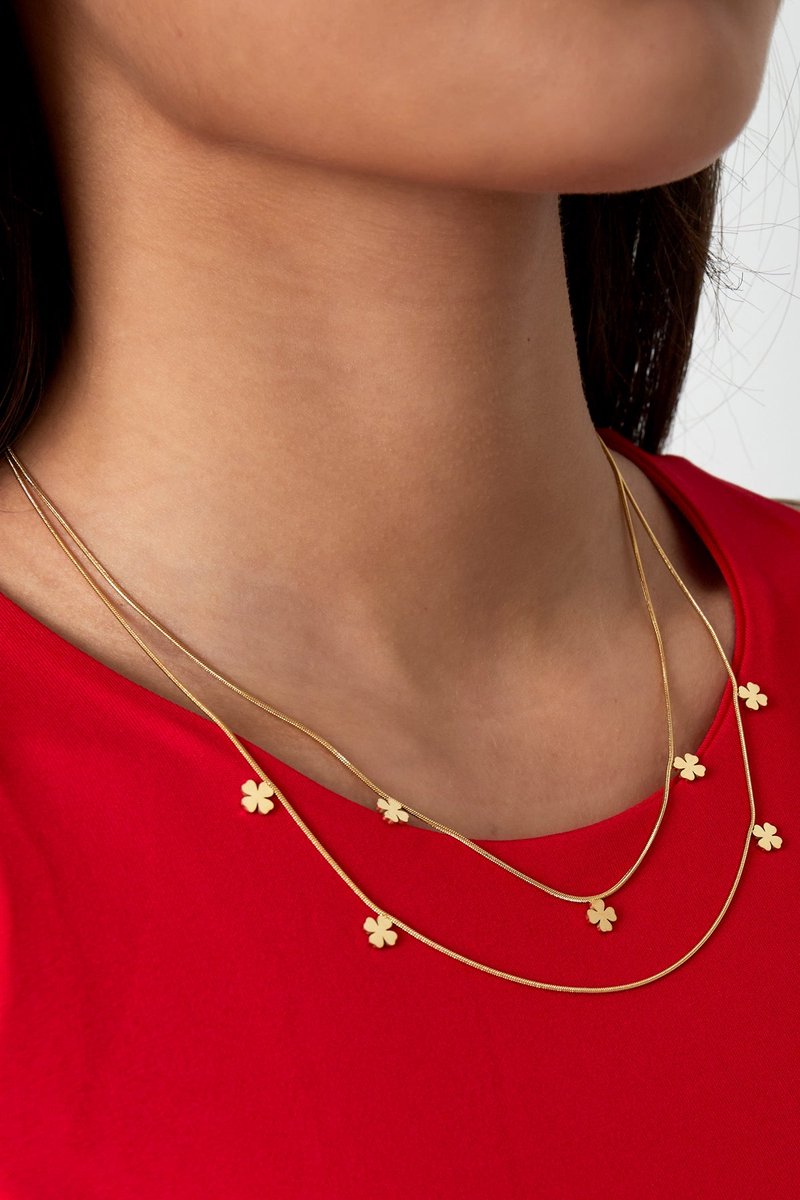 dubbele klaver ketting