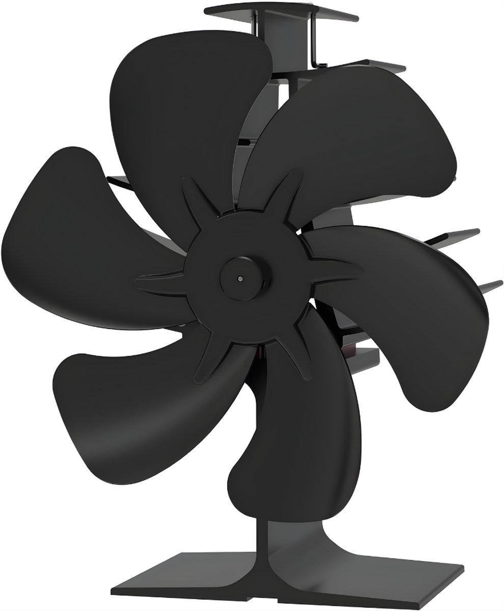 DYNA® Kachelventilator - Kachel Elektrisch - Kachelventilator Voor - Zwart - 8cm x 16cm x 20cm