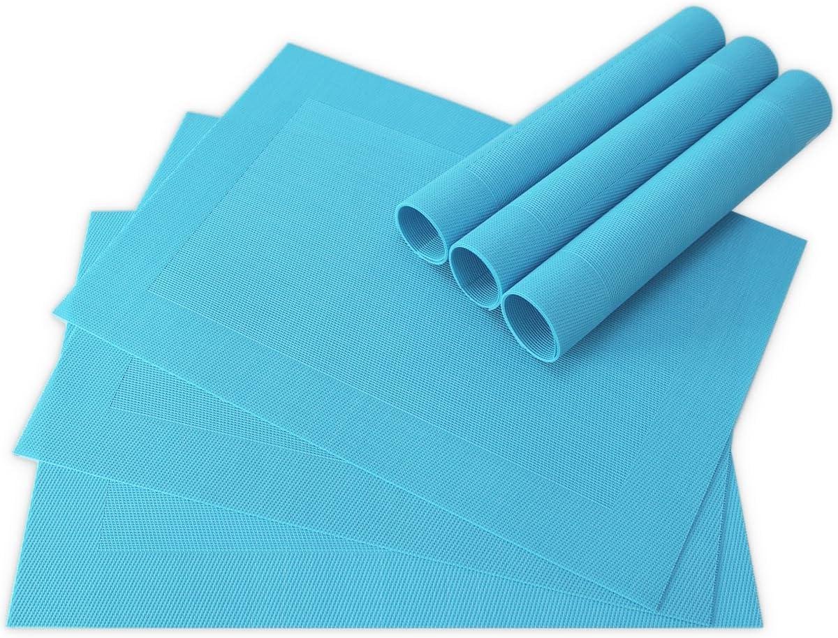 Placemats Set - Tafelonderleggers - Tafel Beschermen - Hittebestendig - 46 x 33 cm - Turquoise
