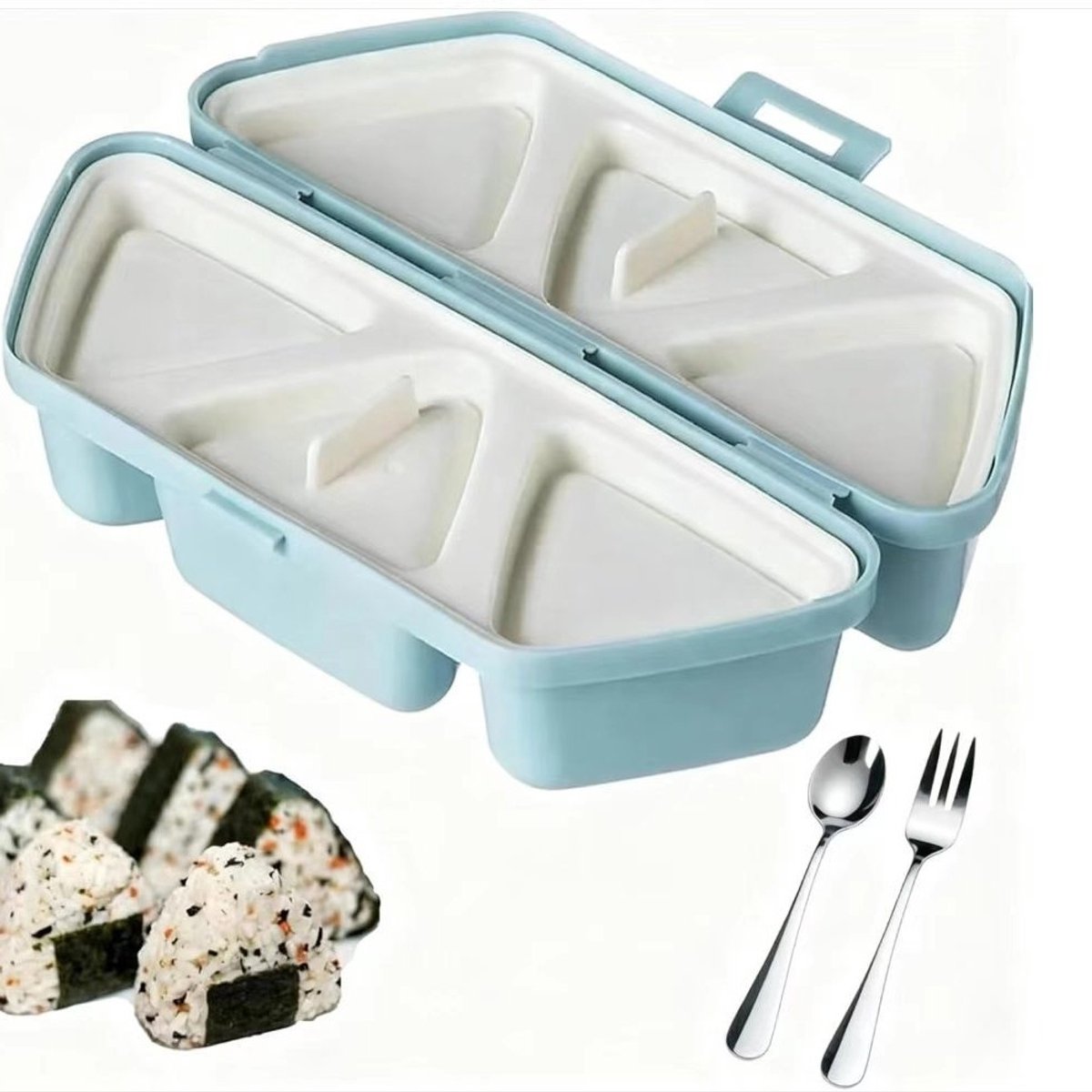 6-in-1 Rijstbalvorm – Sushivorm – Rijstbalmaker – Keukengerei – PP – Blauw