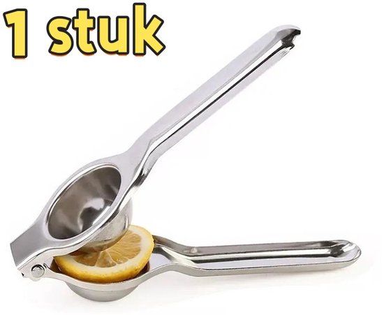1 stuk - Citroenpers - Pers - Multifunctioneel - Sapcentrifuge - Handmatige citroenpers - Geschikt voor het persen van citroenen, sap maken in huis - 20*6,5*5 cm - Zilver van Merkloos — afbeelding 2
