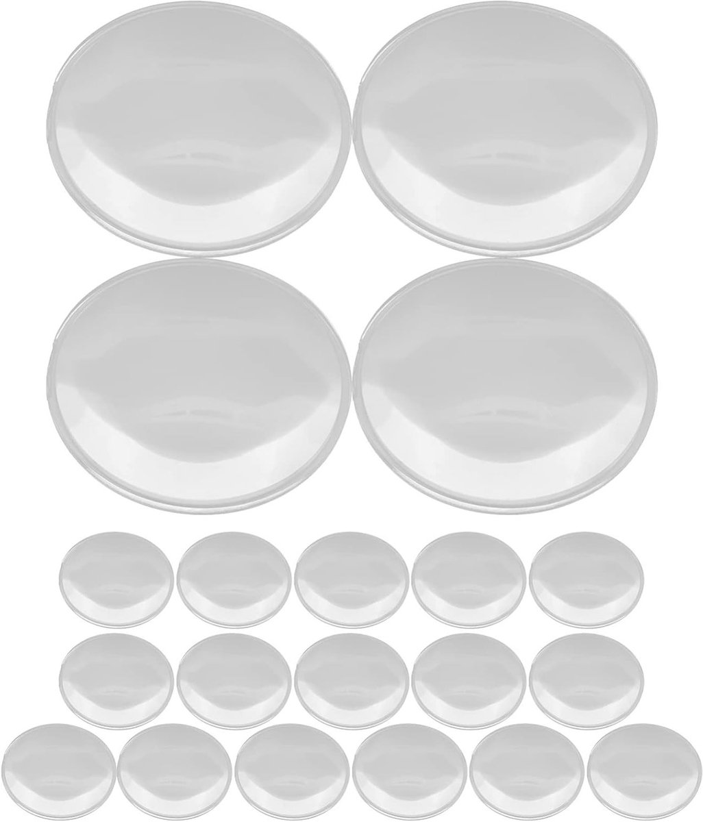 20 Stuks 42mm Dubbel Convexe Lensen met 68mm Brandpuntsafstand voor Vergroting en Optische Toepassingen