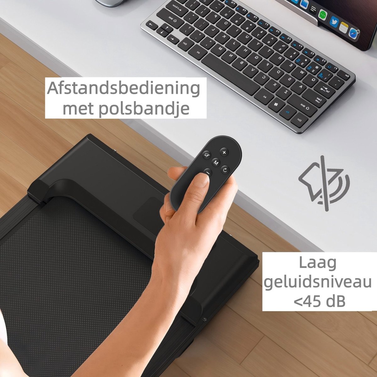 Loopband, inklapbaar voor thuisgebruik, met 12 - afbeelding 3
