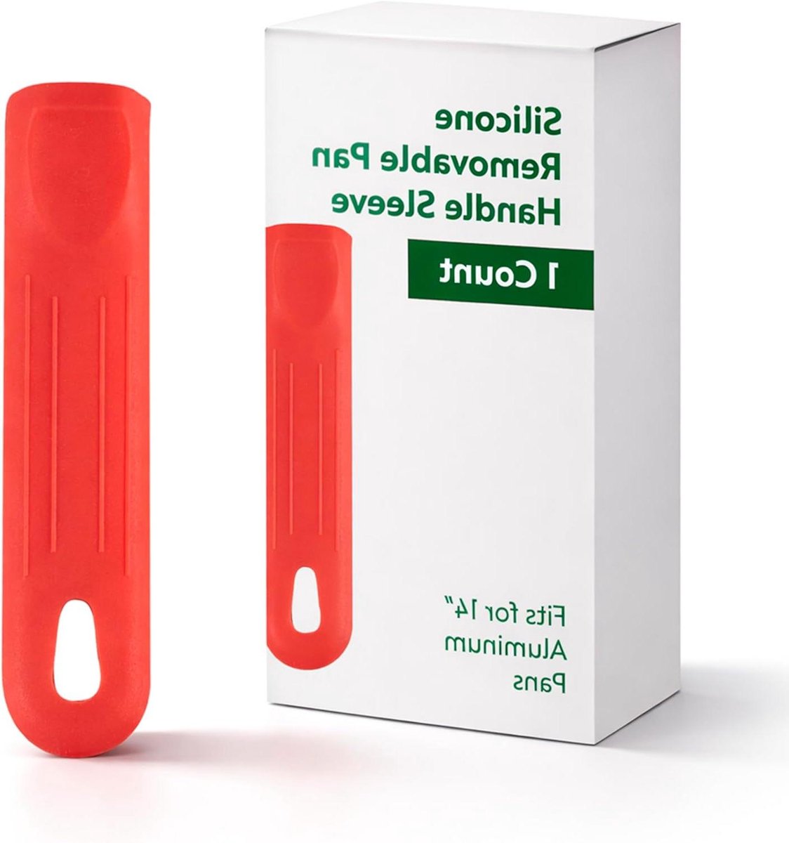 Pan Handvat Hoes - Siliconen Grip - Veilig Koken - Afneembaar Ontwerp - 17 cm Lengte - Rood