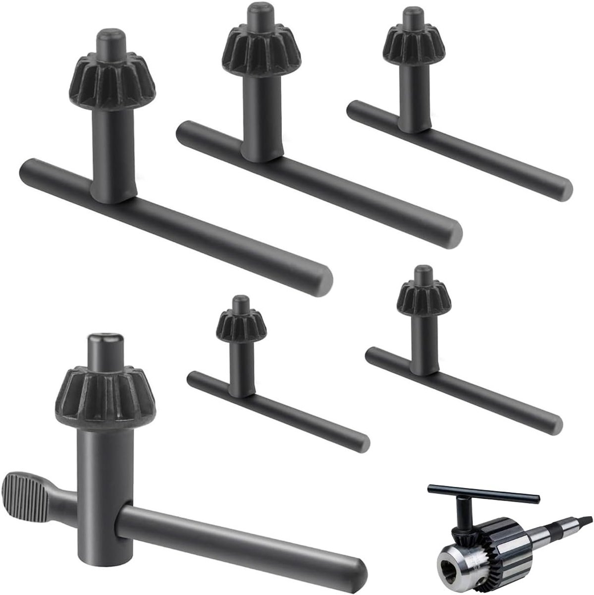 6-delige boorkop sleutelset, universele spanningstools voor 4/6/10/13/16/20mm boorkoppen, geschikt voor elektrische en klopboormachines