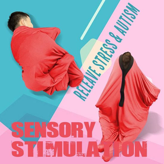 Sensory Body Sox voor kinderen, 142 x 71 cm full-body wrap rekbare body sox om stress te verlichten voor kinderen met autisme, angst. van Merkloos — afbeelding 5
