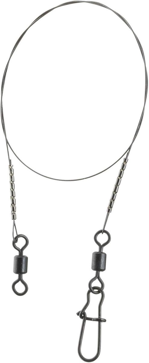 Vislijn Leader - Onderlijn - Vissen - Titanium Draad - 30 cm - Zwart — afbeelding 2