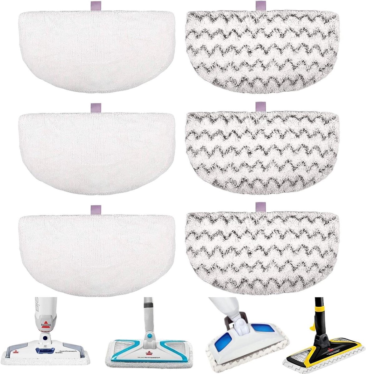 Stoom Mop Pads - Dweil Pads - Vloeren Schoonmaken - 2 Soorten Pads - 22.5 x 20.19 x 4.5 cm