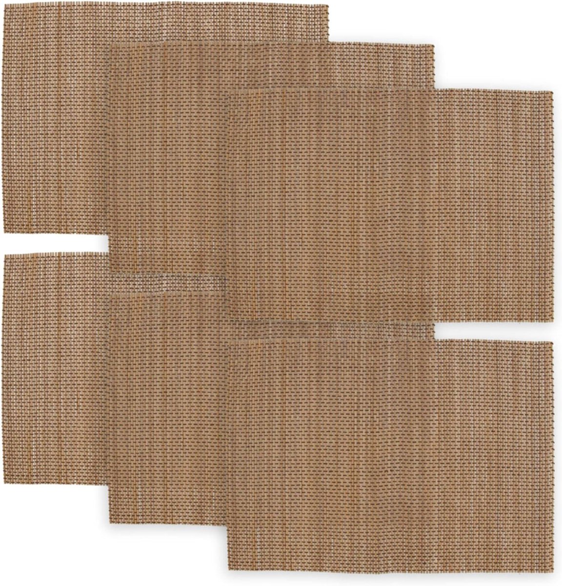 Bamboe Placemats - Sushi Matten - Tafel Beschermen - Omkeerbaar Ontwerp - 18.5" x 13" - Bruin