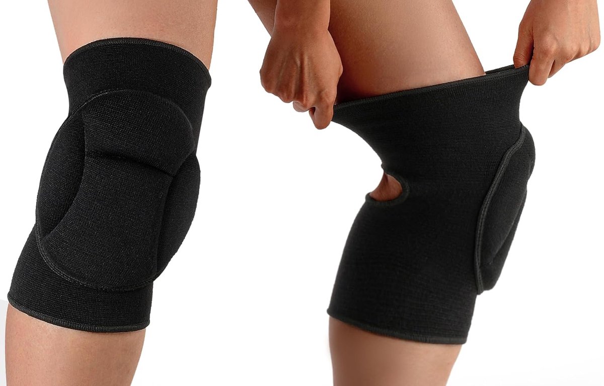 Kniebeschermers - Kniebandage Sport - Knie Beschermen - Verdikte Spons - 1 Paar - Zwart