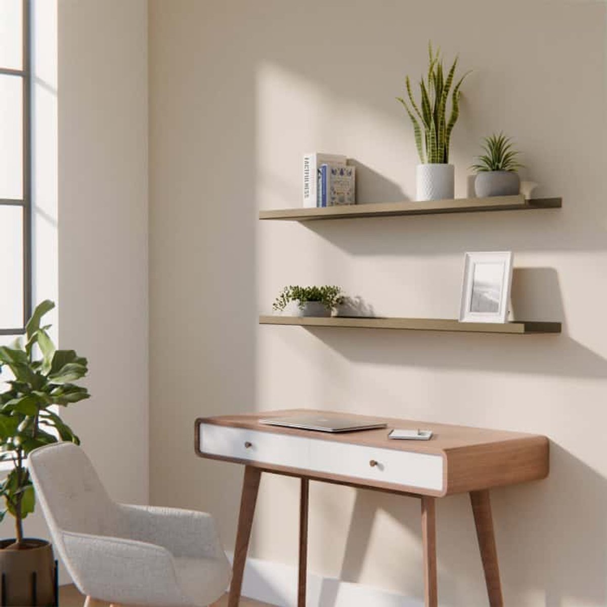 Metalen Wandplank Edge Bronze C33 120 cm - Kunst van Staal